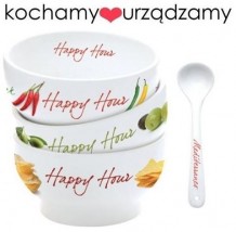 Zestaw trzech miseczek z łyżeczkami - Kochamy urządzamy Wrocław