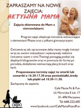 Ćwiczenia dla mam z maluszkami - Cafe Mania fit & fun Warszawa