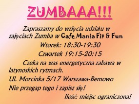 Zumba - Cafe Mania fit & fun Warszawa
