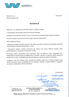 Referencja od firmy Welodon Sp. z o.o.