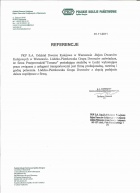 Referencja od firmy PKP DWORCE KOLEJOWE