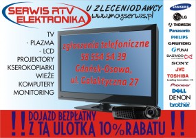 Naprawa RTV - Mag Serwis RTV - Naprawa TV LCD Audio Projektory Gdańsk