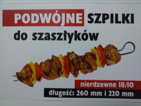 Podwójne szpilki do szaszłyków - Wyrób Galanterii Metalowej Marcinkowski Robert Poznań