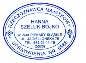 Wycena nieruchomosci komercyjnych/ komercyjnej - Rzeczoznawca Majątkowy Hanna Szeluk-Bojko Piekary Śląskie