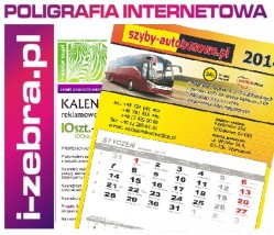 druk kalendarzy ściennych jednodzielnych A3 - Poligrafia Internetowa i-zebra.pl Warszawa