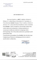 Referencja od firmy Firma projektowa AKON