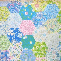 Tkaniny, materiały zasłonowe, wzór patchwork, do pokoju dziewczynki - MINIROOM Suchy Las