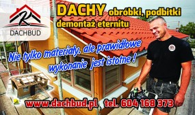 wymiana dachu montaż obróbek - Dachbud - Usługi blacharsko - dekarskie Lidzbark