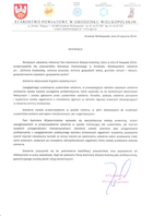 Referencja od firmy Starostwo Powiatowe w Grodzisku Wielkopolskim