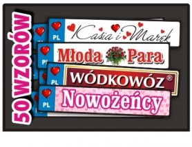 Tablica rejestracyjna/ślubna drukowana na papierze / laminowana - Kameleon - Agencja reklamowa - Projekty, druk, reklama Sieradz