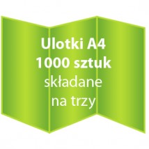 Ulotki A4 składane na trzy 1000 sztuk - Dc Studio Oświęcim