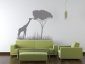 Naklejka na ścianę Drzewo sawanny z żyrafą Naklejki ścienne jednokolorowe - Bielice Wikam Reklama i Dekoracje Albert Wiśniewski