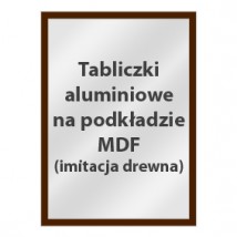 Tabliczki aluminiowe na podkładzie drewnianym 15x20cm - Dc Studio Oświęcim
