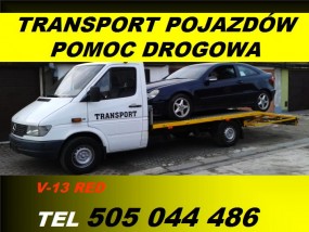 Transport pojazdów, Laweta, Pomoc drogowa - V-13RED Jaworzno