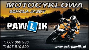 KURS NA MOTOCYKL - Ośrodek szkolenia kierowców  PAWLIK  Płock