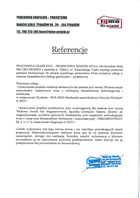 Referencja od firmy Tymo Projekt - Marcin Szulc