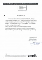 Referencja od firmy Empik Sp. z o.o.
