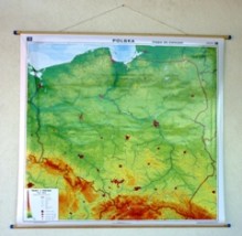 Pomoce dydaktyczne DUO MAPA FIZYCZNA POLSKI / ĆWICZENIOWA - PHU Lewandowski Jerzy pomocedydaktyczne.info Niedary