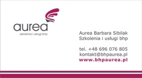 Wstępne szkolenia bhp Wrocław - Aurea Barbara Sibilak Wrocław