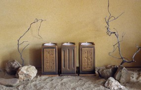 Komplet świeczników egipskich - Irena Papucewicz IrJa Wrocław