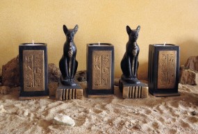 Komplet figurek egipskich - Irena Papucewicz IrJa Wrocław