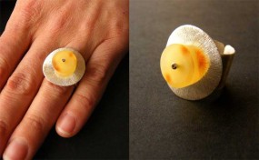 pierścionek z bursztynem,pierścionek bursztynowy,biżuteria artystyc - Biżu_leria Aleksandra Józefiak Pszczółki