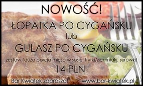 Tanie i smaczne obiady Bydgoszcz - Firma Gastronomiczna    Bar Kwiatek  Bydgoszcz