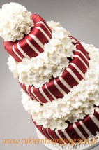 Tort Weselny Flower Bordo - Cukiernia Artystyczna Katowice