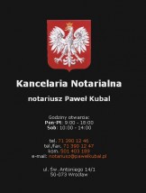 Porady notarialne - Kancelaria Notarialna notariusz Paweł Kubal Wrocław