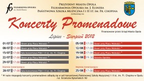 Koncert Promenadowy - Filharmonia Opolska im. Józefa Elsnera w Opolu Opole