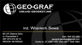 Usługi geodezyjne - GEO-GRAF USŁUGI GEODEZYJNE inż. Wojciech Sowa Zielona Góra