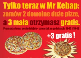 2 duza + 1 mala gratis! - Mr. Kebap - Kebap and Pizza house! Kościerzyna