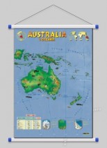 Australia- mapa poglądowa  WROCŁAW POZNAŃ ŁÓDŹ WARSZAWA - PHU Lewandowski Jerzy pomocedydaktyczne.info Niedary