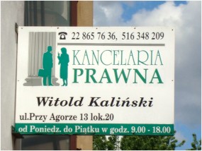 Porady Prawne - Auxilium Kancelaria Radcy Prawnego W. Kaliński Warszawa