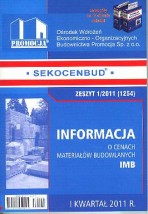 Informacja o cenach materiałów budowlanych 1 /20 - Księgarnia Techniczna NOT Łódź