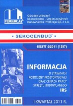 IRS Informacja o stawkach robocizny  1 kw.2011 - Księgarnia Techniczna NOT Łódź