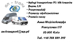 Przeprowadzki - Usługi transportowe Polska + UE an-trans Wojciechowska Anna Koło