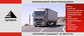 Badanie kierowców - Żywiec - Synapsa pracownia badań i usług psychologicznych Łodygowice