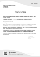 Referencja od firmy Megan Pro Art Magdalena Kuklińska