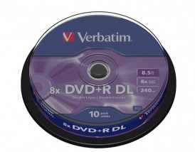 Płyty DVD+R DL Verbatim 8x 8.5GB (Cake 10) - redFOX - Sprzedaż wysyłkowa Łukasz Lisowski Wągrowiec