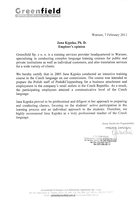 Referencja od firmy Greenfield