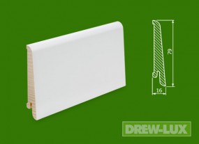 Cokół drewniany biały- okleinowany 80*16 -  DREW-LUX  Tomasz Włodkowski Pruszcz Gdański