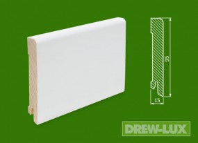 Cokół drewniany biały- okleinowany 95*15 -  DREW-LUX  Tomasz Włodkowski Pruszcz Gdański