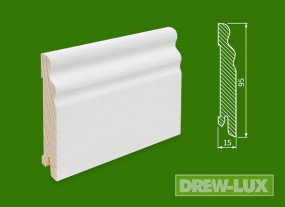Cokół drewniany biały- okleinowany 95*15 -  DREW-LUX  Tomasz Włodkowski Pruszcz Gdański
