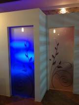 Drzwi szklane przesuwne z grafiką - Modern Glass Konstantynów Łódzki