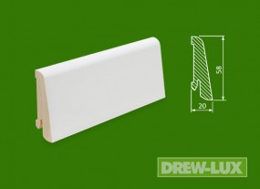 Cokół drewniany biały- okleinowany 58*20 -  DREW-LUX  Tomasz Włodkowski Pruszcz Gdański