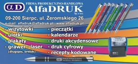 Wykonanie banera - Firma Produkcyjno-Handlowa  AlfaDRUK  Sp. z o.o. Sierpc