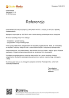 Referencja od firmy Golden Media