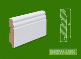 Cokół MDF lakierowany biały 80*18 -  DREW-LUX  Tomasz Włodkowski Pruszcz Gdański