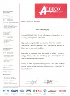 Referencja od firmy Albeco